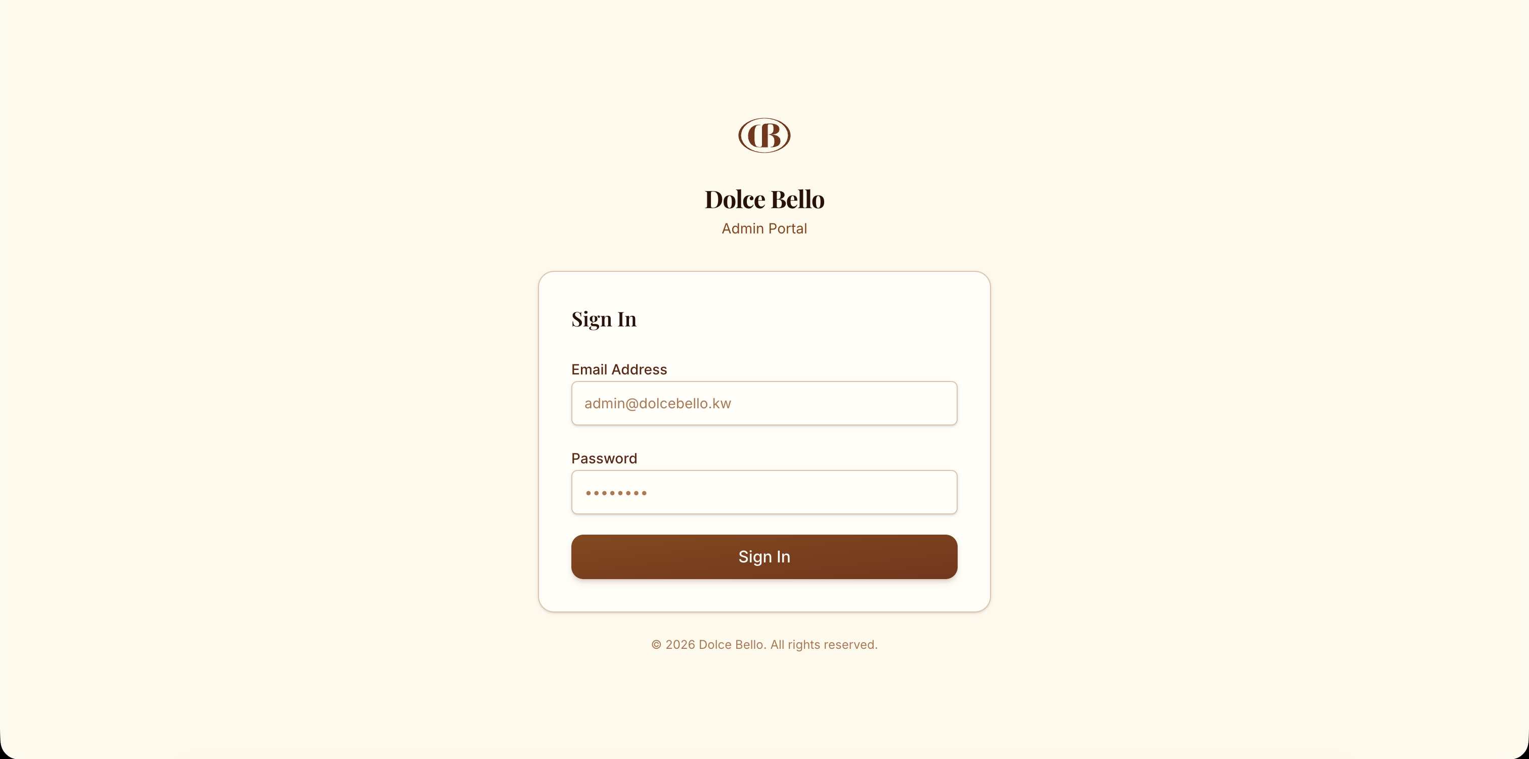 Admin sign-in